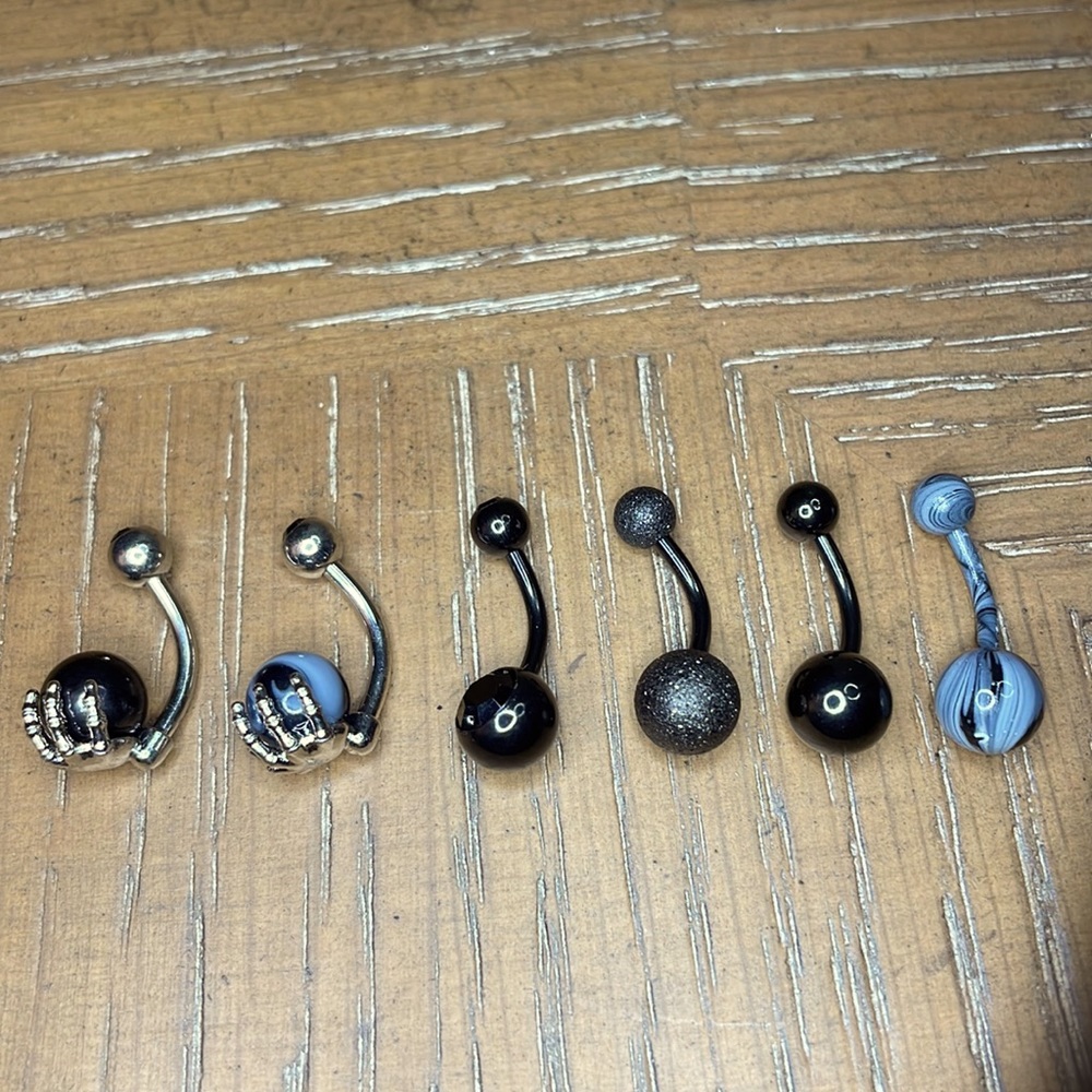 Belly button ring set